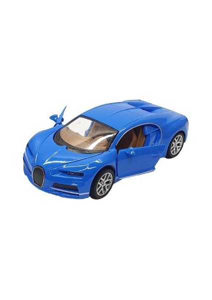 Çek Bırak Metal Araba - Metal Bugatti Chiron - 6632-46-BUGATTI