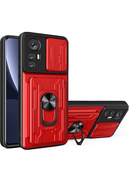 Xiaomi 12 Pro Kırmızı Için Kamera Kapağı Tpu+Pc Kılıfı (Yurt Dışından)