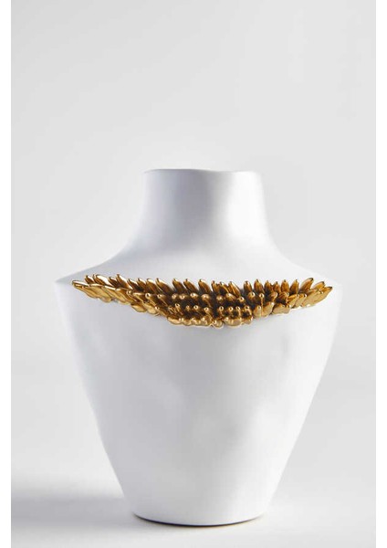 Valentin Beyaz Seramik Vazo