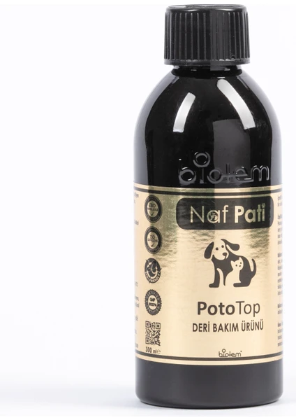 Naf Pati Poto Top  300 ml (Kedi ve Köpekler Için Pati Deri Meme Göz ve Kulak Temizlik Bakım Solüsyonu)