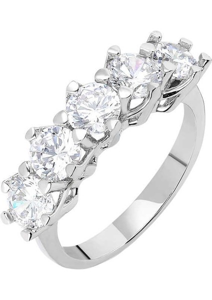 Starlight Diamond Pırlanta Montür 925 Ayar Gümüş Bayan Beştaş Yüzük fırsatları