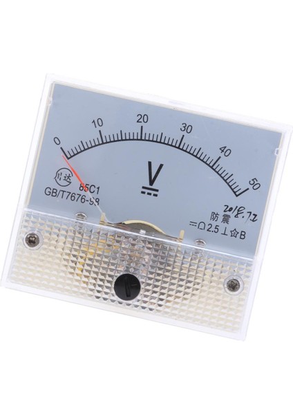 85C1-V Panel Dc Gerilim Volt Analog Ölçer Ölçer Voltmetre 0-50 V 0-50 V (Yurt Dışından)