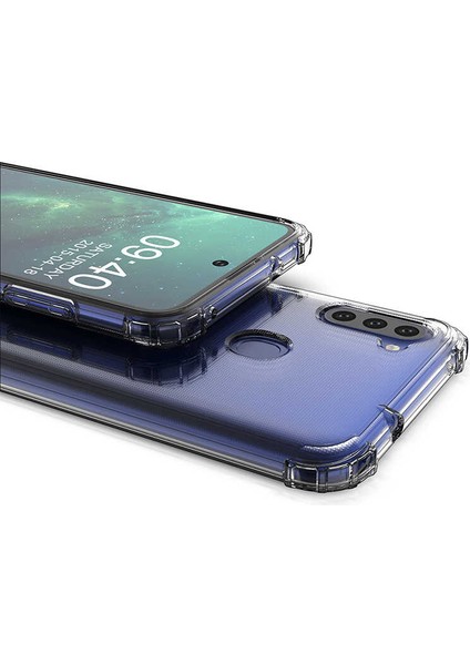Samsung Galaxy A11 Kılıf Airbag Köşeli Antishock Koruma Kaliteli Şeffaf Kapak