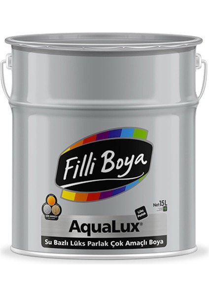 Aqualux Çok Amaçlı Ahşap Metal Cam Plastik Seramik Boyası 0.75LTANDEZİT35