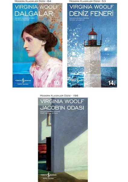 Jacob'ın Odası - Deniz Feneri  - Dalgalar - Virginia Woolf - 3 Kitap Set