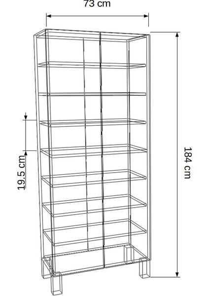 GB-4200 2 Kapaklı 8 Raflı Çok Amaçlı Dolap modelleri