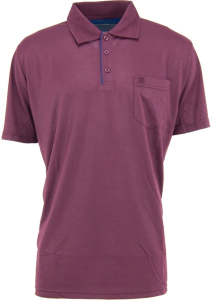 Erkek Polo Yaka Arma Cepli Kısa Kollu Düz Renk Normal Kesim Premium Pamuklu Kumaş T-Shirt