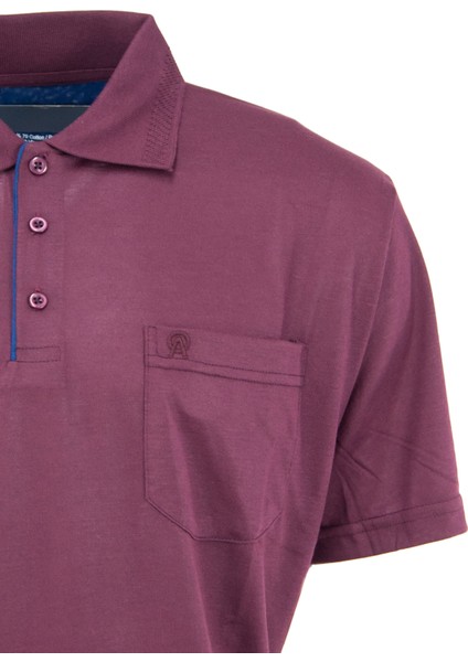Erkek Polo Yaka Arma Cepli Kısa Kollu Düz Renk Normal Kesim Premium Pamuklu Kumaş T-Shirt