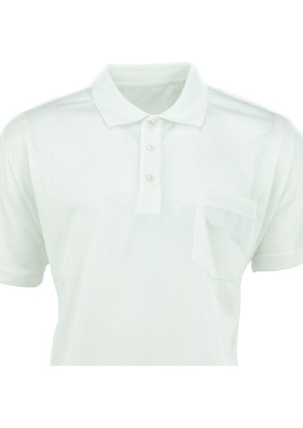 Erkek Polo Yaka Arma Cepli Kısa Kollu Düz Renk Normal Kesim Premium Pamuklu Kumaş T-Shirt