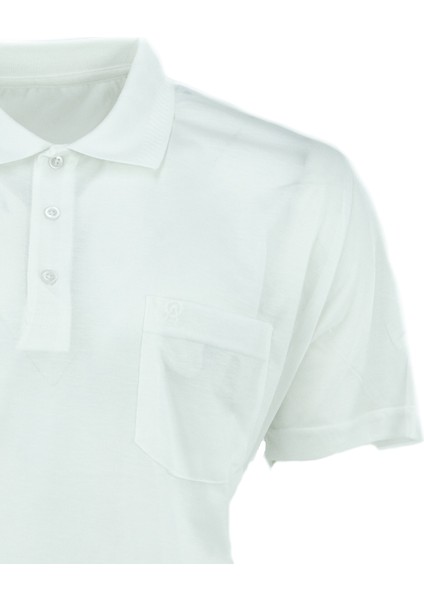 Erkek Polo Yaka Arma Cepli Kısa Kollu Düz Renk Normal Kesim Premium Pamuklu Kumaş T-Shirt