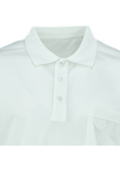 Erkek Polo Yaka Arma Cepli Kısa Kollu Düz Renk Normal Kesim Premium Pamuklu Kumaş T-Shirt