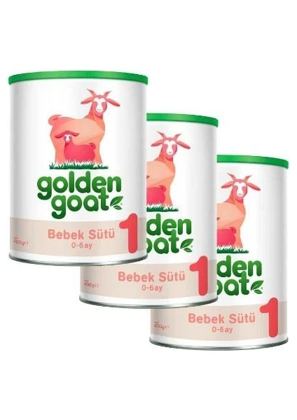 Golden Goat 1 Keçi Sütü Bazlı Bebek Sütü 400 gr 3'lü Paket