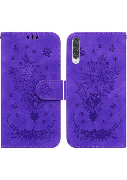 Samsung Galaxy A70 - A70S Mor Deri Telefon Kılıfı (Yurt Dışından) modelleri
