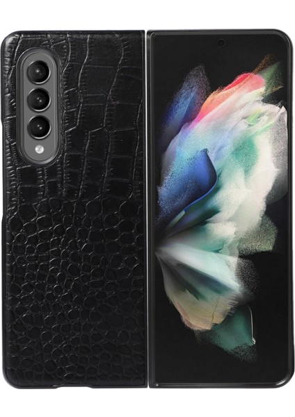 Samsung Galaxy Z Fold4 Siyah Orijinal Deri Kılıf (Yurt Dışından)