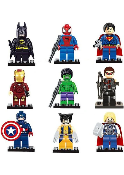 9 Adetmarvel Avengers Süper Kahraman Çizgi Roman Mini Figürler Dc Minifigure Hediye (Yurt Dışından)