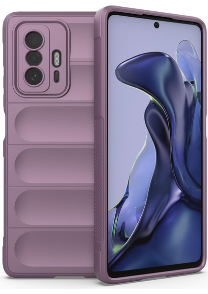 Xiaomi 11T Mor Magic Shid Tpu + Flann Telefon Kılıfı (Yurt Dışından)