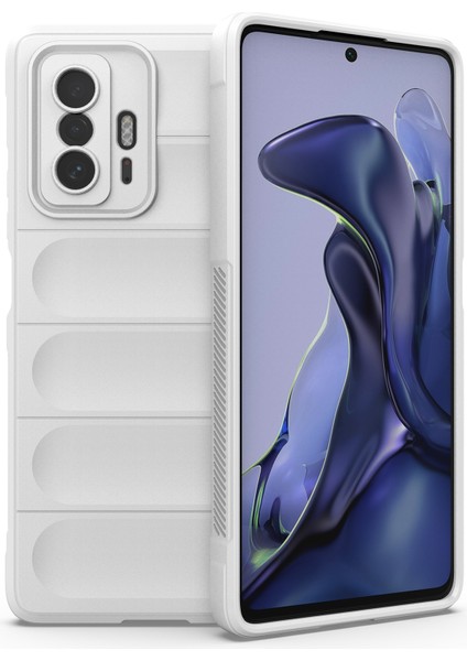 YKD Store Xiaomi 11T White İçin Magic Shid Tpu + Flann Telefon Kılıfı (Yurt Dışından)