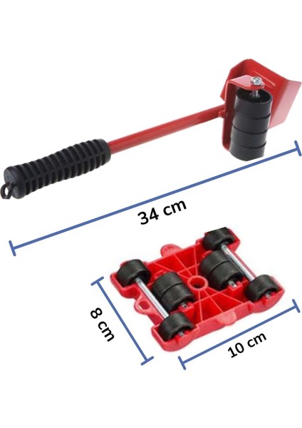 Tekerlekli Basit Pratik Ağır Beyaz Eşya Mobilya Taşıma Kaydırma Aleti Aparatı Seti