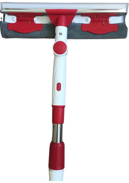 Çift Taraflı Mikrofiber Bezli Oynar Başlıklı Çek Çekli Teleskopik Sapcam Silme Aparatı + Yedek Bez fiyatları