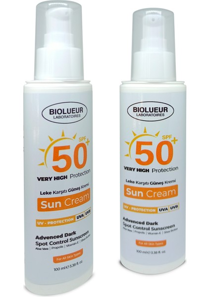 Biolueur Leke Karşıtı Güneş Kremi, 2’ li Set, Spf 50, 100 mlx2