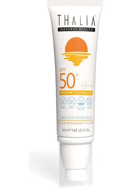 Lipozom Teknolojisi Günlük Nemlendirici Güneş Yüz Kremi 50SPF+ 50ML