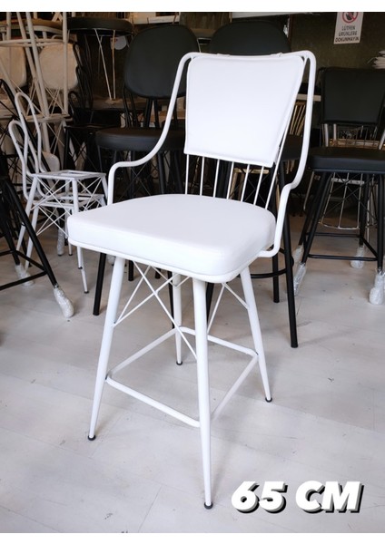 Bar Sandalyesi 65 cm Beyaz