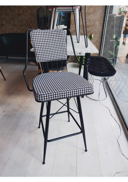 Bar Sandalyesi 75 cm Kazayağı Kumaş