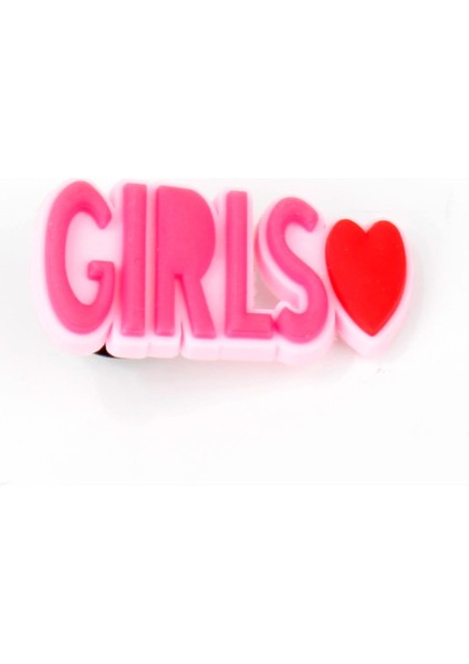 Girls Tasarım Silikon Crocs Terlik Süsü-A1