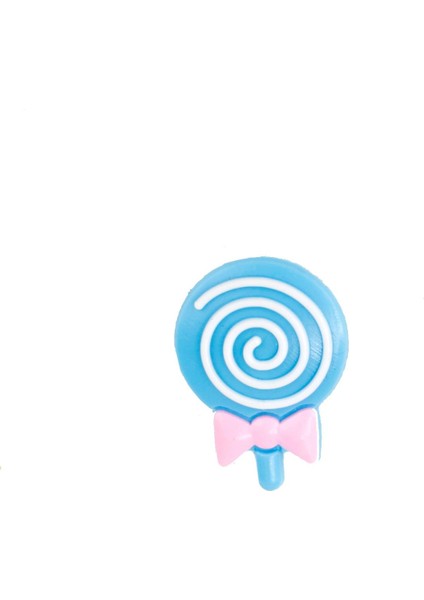 Mavi Şeker Tasarım Silikon Crocs Terlik Süsü-G1