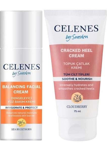 Celenes By Sweden Topuk Çatlak Kremi 75 ml ve Yüz Kremi 50 ml