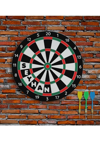 Kişiye Özel Isimli Eğlenceli 40CM Dart Oyun Seti Model 1