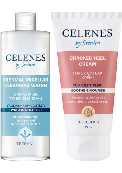 Celenes By Sweden Topuk Çatlak Kremi 75 ml ve Temizleme Suyu 250 ml