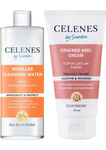 Celenes By Sweden Topuk Çatlak Kremi 75 ml ve Temizleme Suyu 250 ml