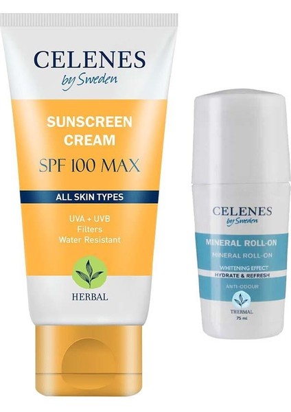 Roll On 75 ml ve Güneş Kremi 100 Max Spf 50 ml