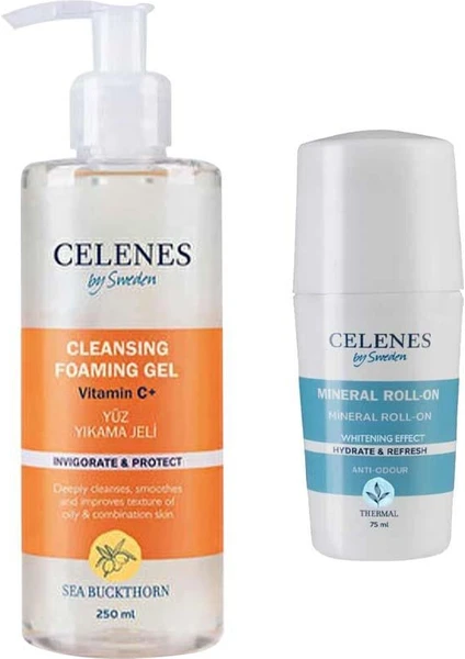 Celenes By Sweden Roll On 75  ml ve Temizleme Jeli 250  ml