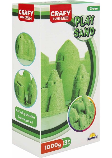 Fun Dough Kinetik Kum 1000 g Yeşil