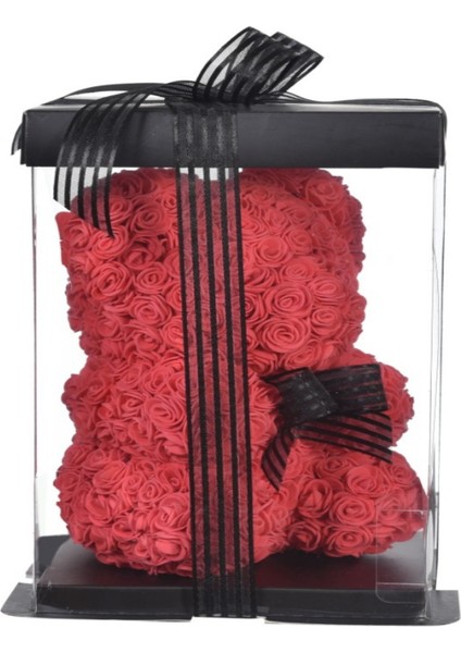 Teddy Rose Bear Güllü Ayıcık 25X18CM (Özel Kutusunda) Kırmızı fiyatları