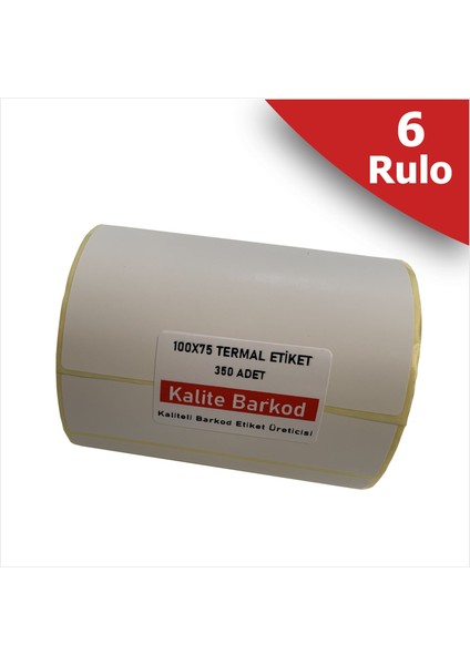 100x75 Termal Etiket 6 Rulo Barkod Etiketi