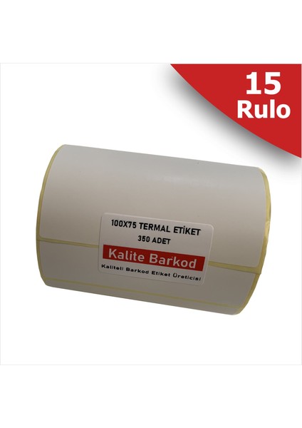 100x75 Termal Etiket 15 Rulo Barkod Etiketi
