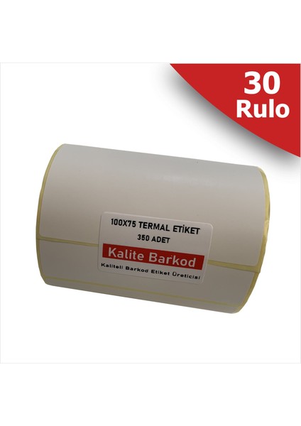 100x75 Termal Etiket 30 Rulo Barkod Etiketi
