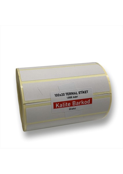 100x20 Termal Etiket Rulo Barkod Etiketi