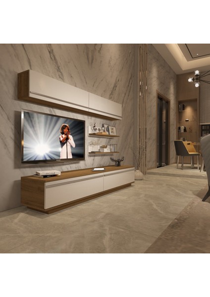 Eko 5b Mdf Std Tv Ünitesi Tv Sehpası - Pera - Beyaz