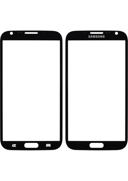 Samsung Galaxy Note 2 N7100 Ön Cam Dokunmatik Lensi - Siyah