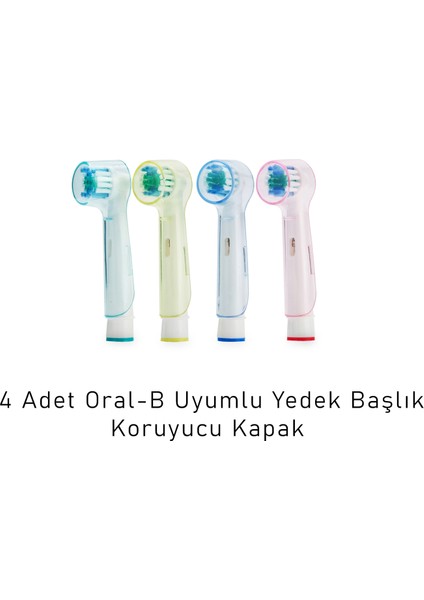 Oral B Uyumlu Diş Fırçası Yedek Başlığı Ve Başlık Koruyucu Kapak