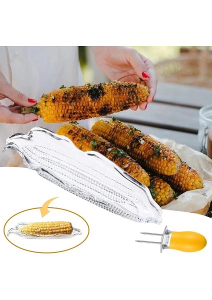 Tepsi Mısır Iğnesi Aile Mısır Tepsisi Barbekü Aleti (Yurt Dışından)