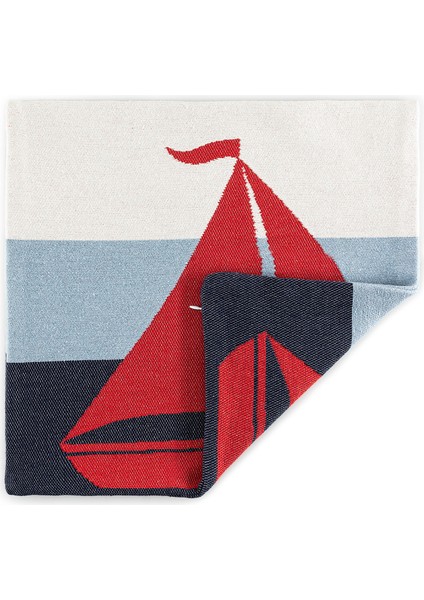 Francille Kırlent Kılıfı - Kırmızı/bej - 45X45 cm