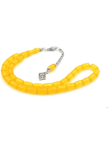 Murty99 Usta İşi Sistemli Kapsül Kesim Lila Sıkma Kehribar Tesbih 129