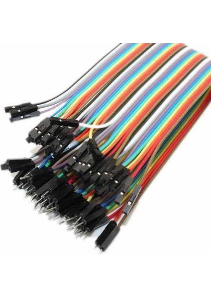 40 Pin Ayrılabilen Dişi-Dişi F-F Jumper Kablo - 300 mm