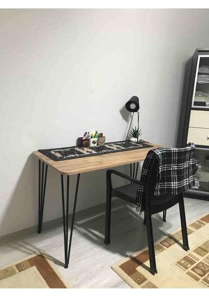 Bambeds Mobilya 60×120 Metal Ayaklı Mutfak Masası Ceviz