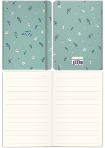 Matt Notebook A5 2'li Defter Seti 15X21 cm Çizgili Papatya